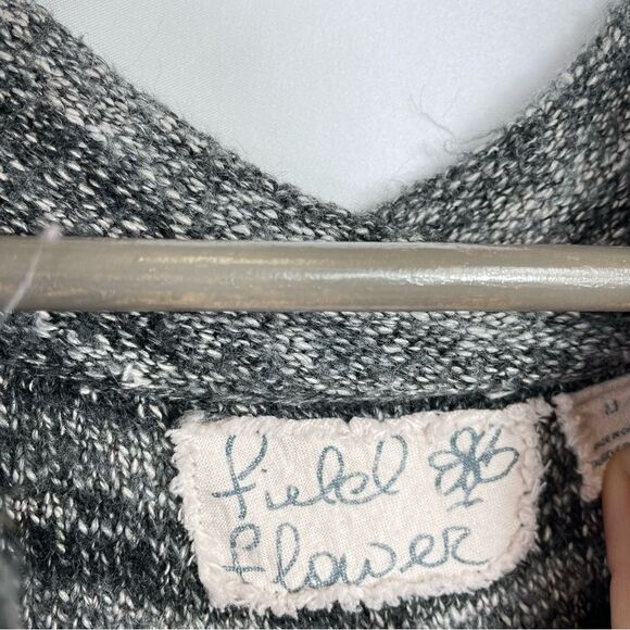 Anthropologie Field Flower Space Dye Gray Cowl Neck Tunic Sweater - Picture 8 of 16